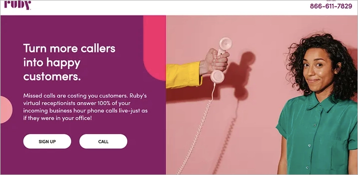 tilmeld dig landing page.